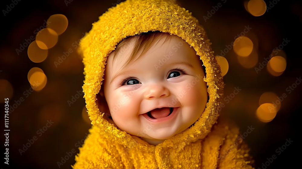 Adorable baby dressed in a cute turkey costume for Thanksgiving, surrounded by warm festive lighting. The baby's cheerful expression captures the joy of the holiday Adorable baby dressed in a cute turkey costume for Thanksgiving, surrounded by warm festive lighting. The baby's cheerful expression captures the joy of the holiday