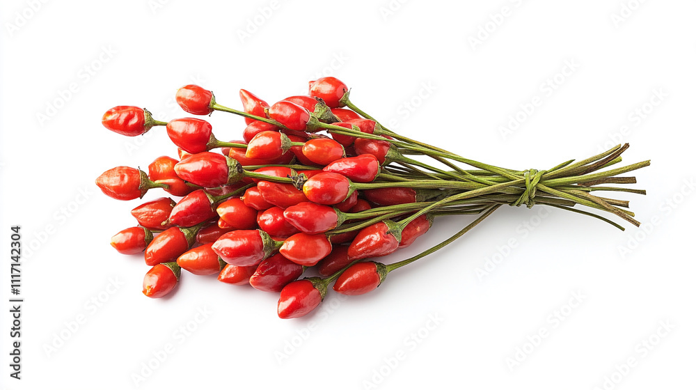 Fresh Red Chili Peppers Bunch  Spicy Ingredient