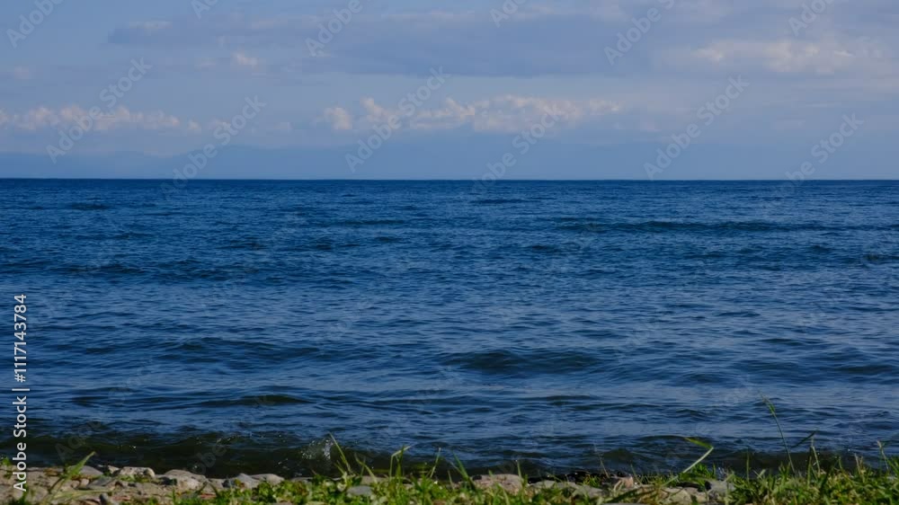 Calm open sea, tranquil ethereal view. Empty template for text. Harmony, relax, meditating and mental health concept. Dreamy scenery Calm open sea, tranquil ethereal view. Empty template for text. Harmony, relax, meditating and mental health concept. Dreamy scenery