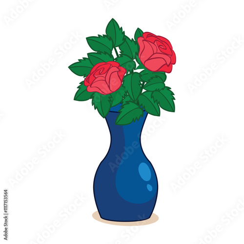 roses in a vase