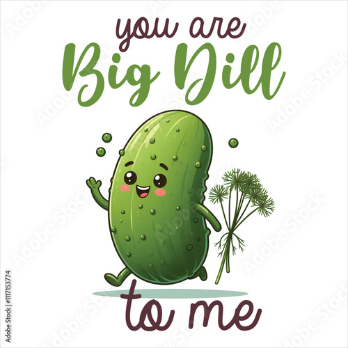 you’re big dill to me  Funny Valentine's Puns T Shirt Design

