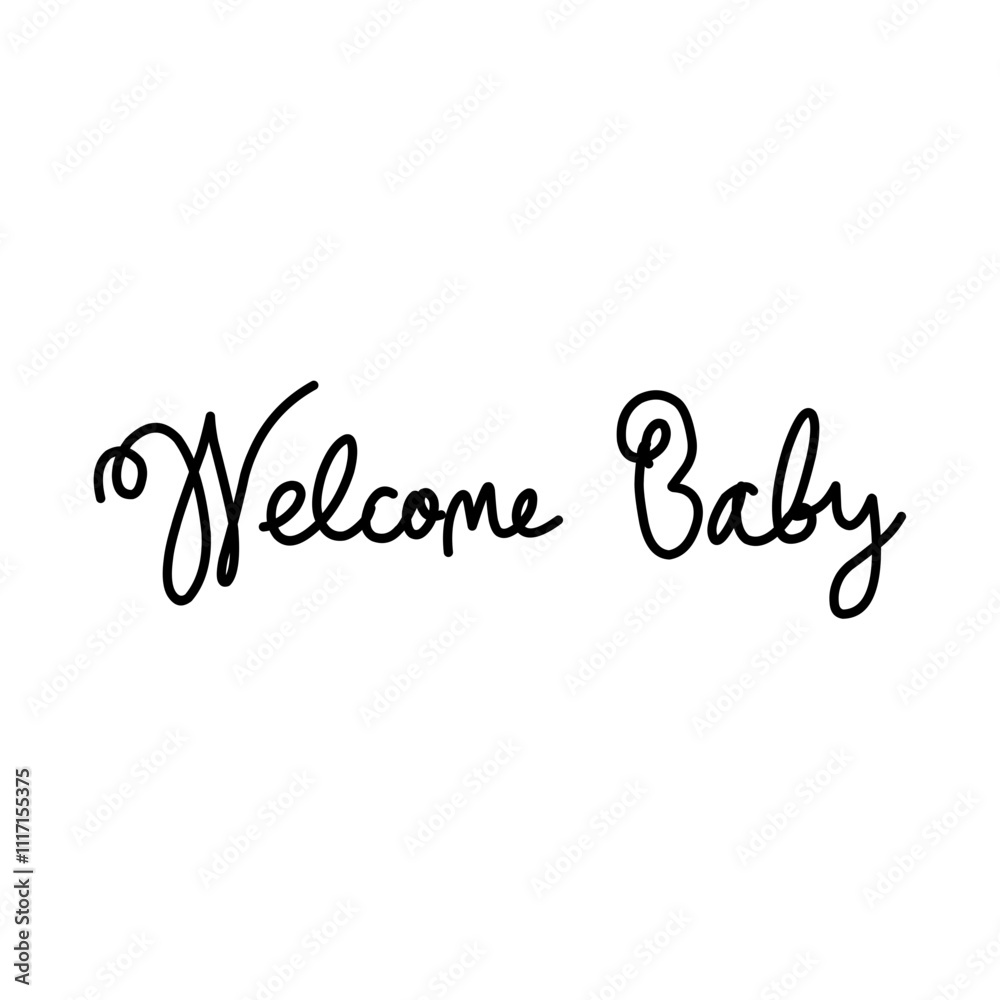 Welcome set of hand written calligraphy Welcome set of hand written calligraphy