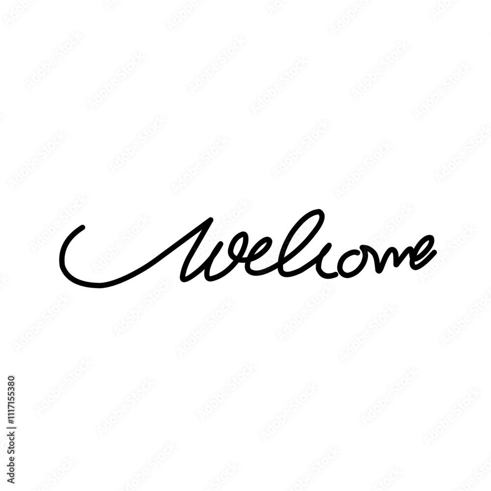 Welcome set of hand written calligraphy Welcome set of hand written calligraphy