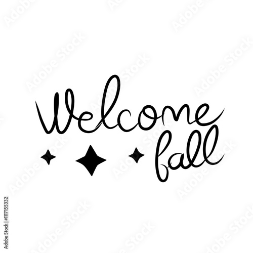 Welcome set of hand written calligraphy