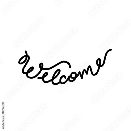 Welcome set of hand written calligraphy