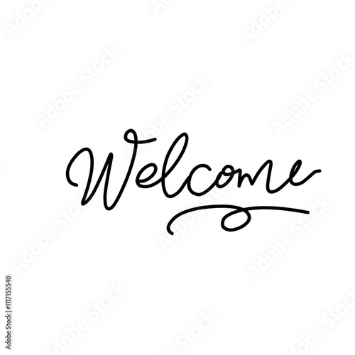 Welcome set of hand written calligraphy