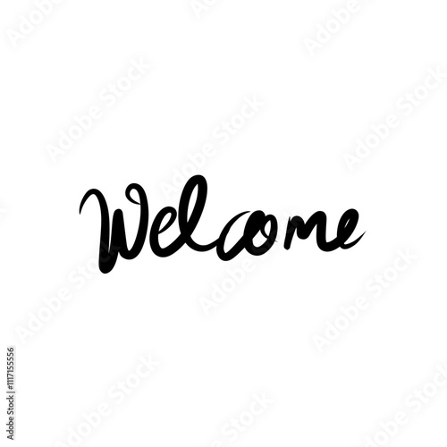 Welcome set of hand written calligraphy