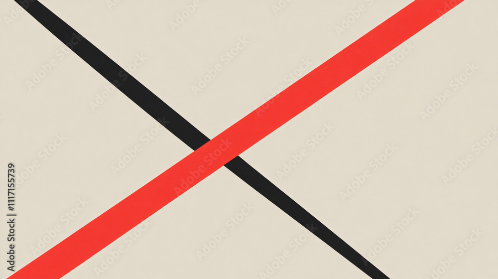 Fototapeta premium A minimalist background with a single diagonal line crossing from corner to corner. 
