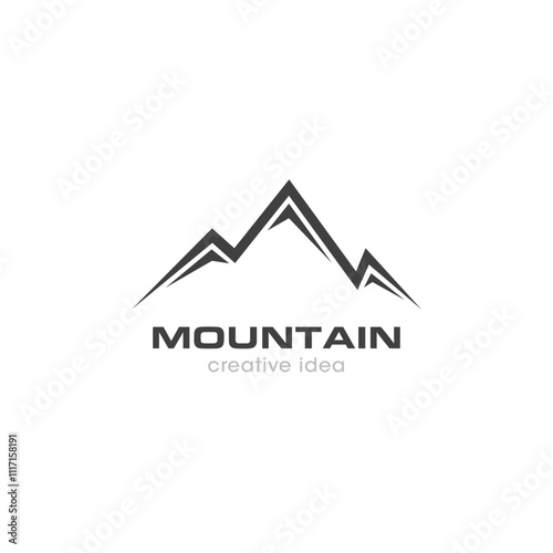 Mountain Creative Concept Logo Design Template photo