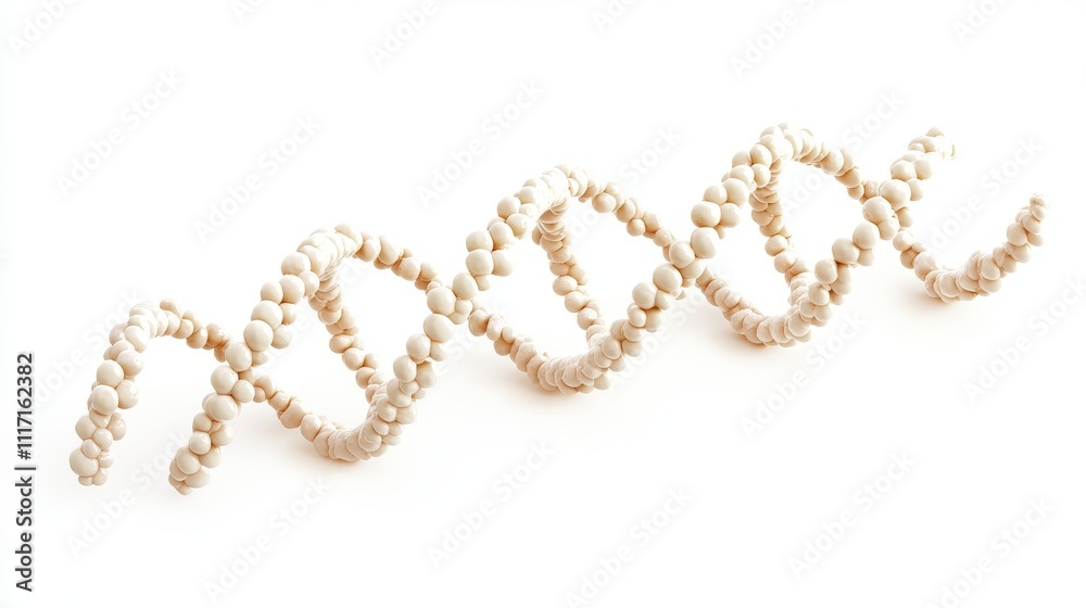 Creative DNA model made of wooden beads. Creative DNA model made of wooden beads.