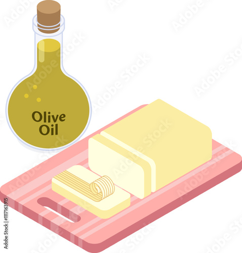 Isometric Butter and Olive Oil