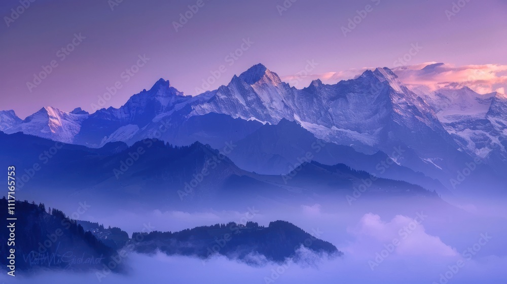 mountain background with thick white fog, the beauty of the mountain peak. mountain background with thick white fog, the beauty of the mountain peak.