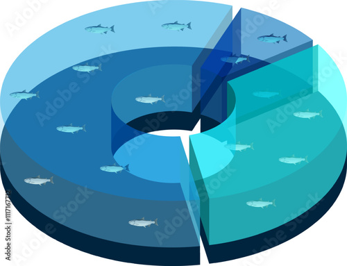 Isometric Fish Pie Chart