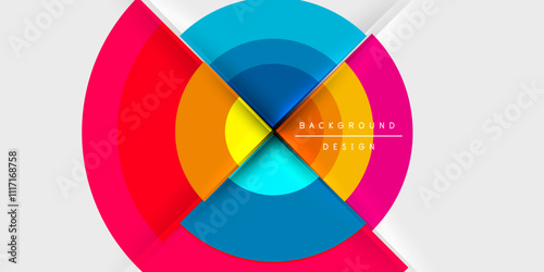Target circle geometric abstract shapes. Vector Illustration For Wallpaper, Banner, Background, Card, Book Illustration, landing page