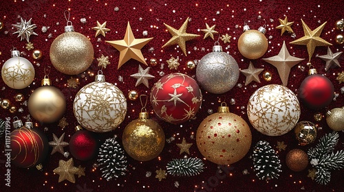 Close-up view of holiday decorations for a cozy christmas celebration