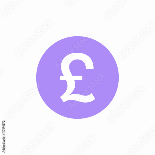 british pound currency symbol icon sign vector