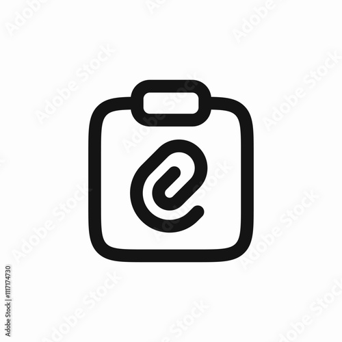 clipboard attachment icon sign vector