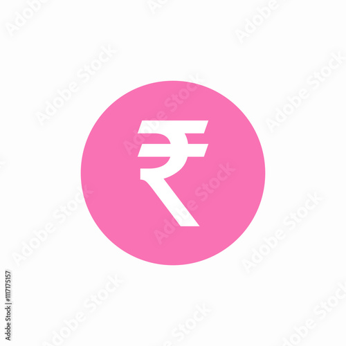 indian rupee currency symbol icon sign vector