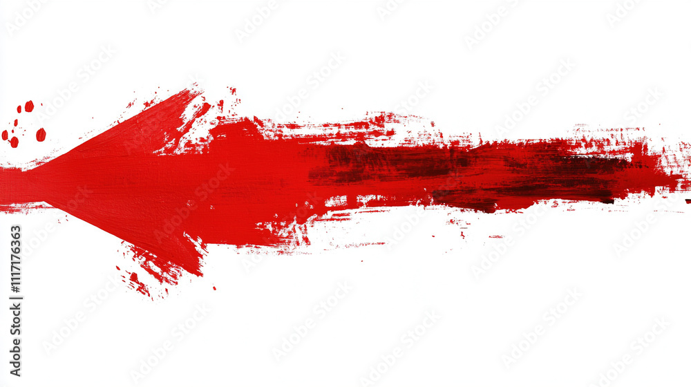 Red Paint Arrow Abstract Background Grunge Texture Red Paint Arrow Abstract Background Grunge Texture