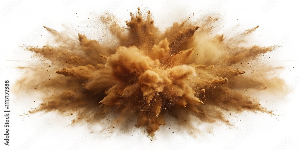 Brown Sand Explosion, White Background, Dust Cloud, Texture, Sandstorm, Explosion, Dust Brown Sand Explosion, White Background, Dust Cloud, Texture, Sandstorm, Explosion, Dust