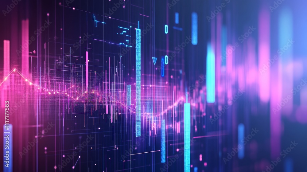 Vibrant digital sound wave in blue and pink. Vibrant digital sound wave in blue and pink.