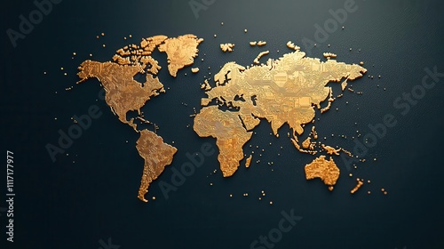 Illustration of a world map with digital currency symbols, crossborder payments enabling global financial inclusion