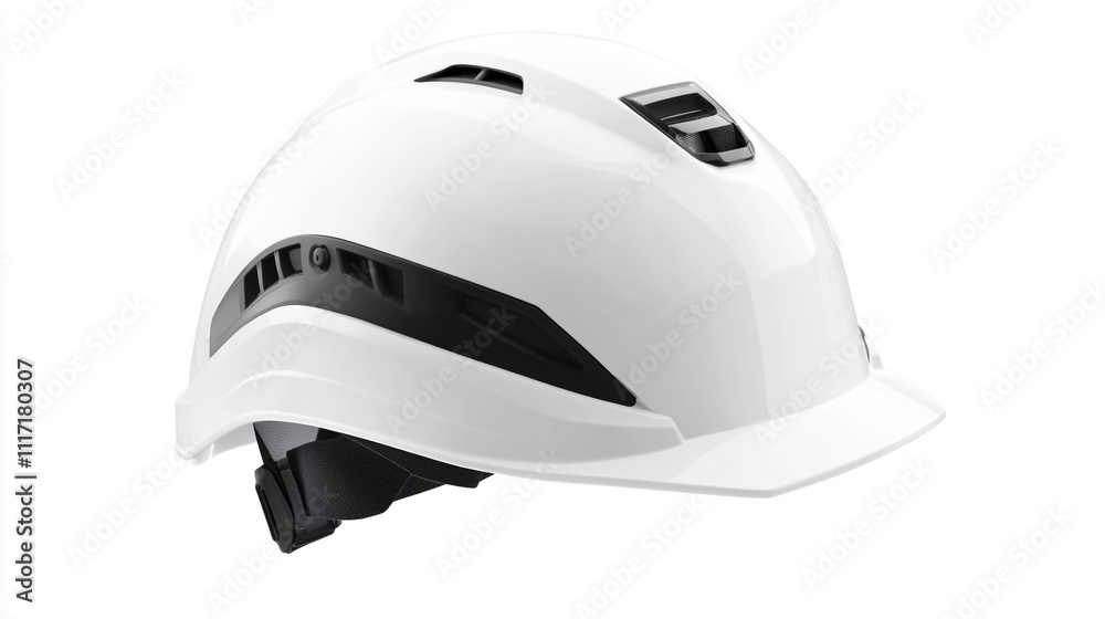 Fototapeta premium White Safety Helmet Hard Hat Construction Head Protection
