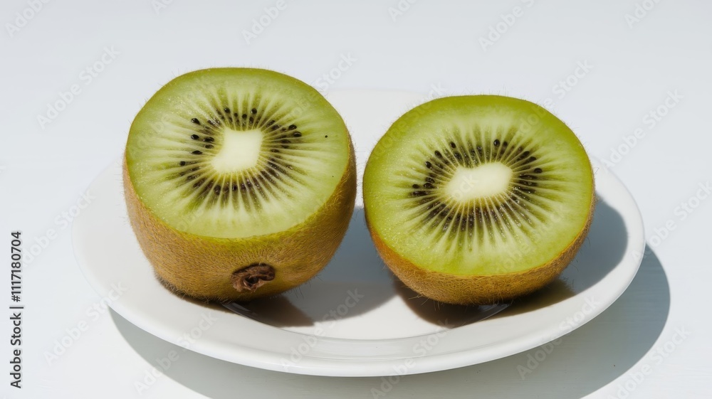Pair of Kiwi Fruits Isolated on White Background Pair of Kiwi Fruits Isolated on White Background