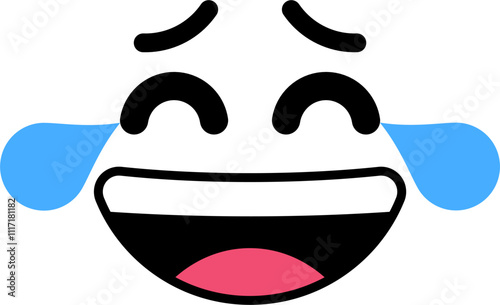 happy expression emoticon vector. symbol, illustration, sign