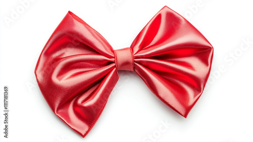 Red Satin Bow Gift Ribbon Decoration Holiday Festive