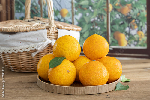 Hwanggeumhyang, a kind of tangerine similar to Jeju Island tangerines photo