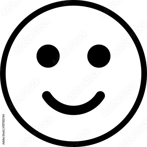 happy expression emoticon vector. symbol, illustration, sign