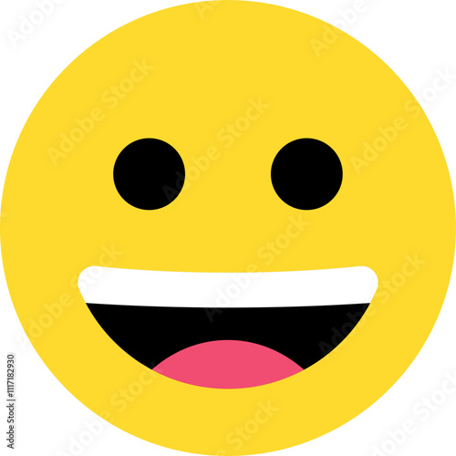 happy expression emoticon vector. symbol, illustration, sign