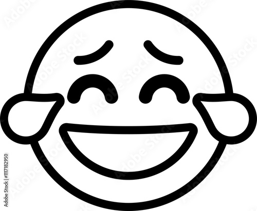 happy expression emoticon vector. symbol, illustration, sign