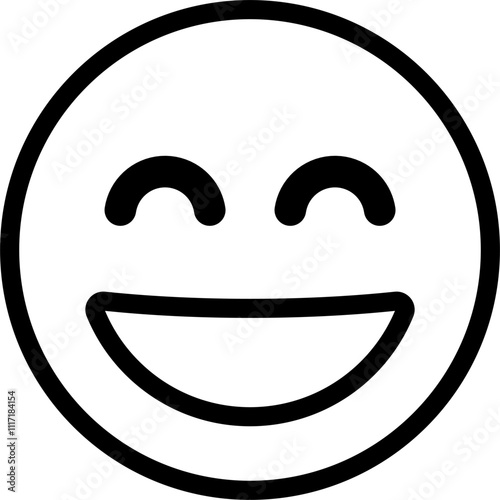 happy expression emoticon vector. symbol, illustration, sign