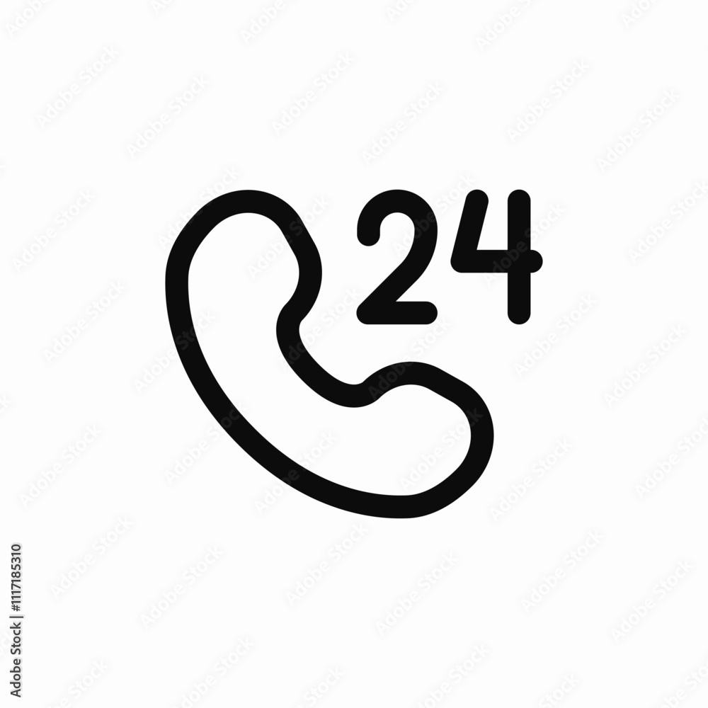 call support center 24 hours icon sign vector call support center 24 hours icon sign vector