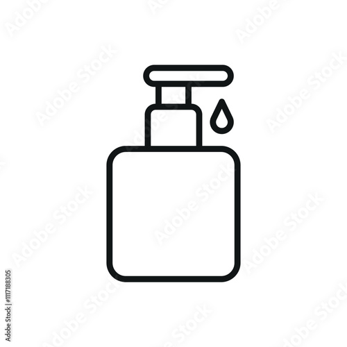 Liquid soap icon features clean lines and elegance, enhancing any digital concept.