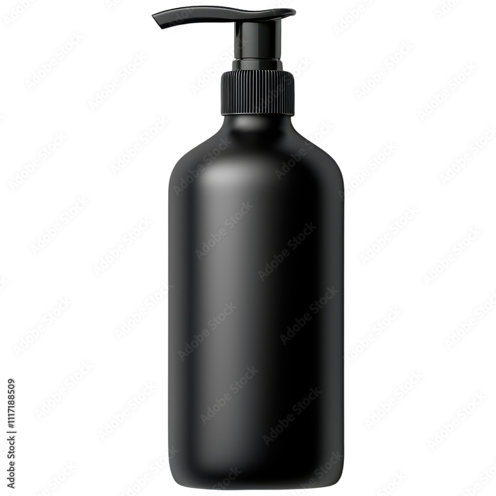 Sleek Black Plastic Pump Bottle for Shampoo, Liquid Soap, and Other Household Products Sleek Black Plastic Pump Bottle for Shampoo, Liquid Soap, and Other Household Products