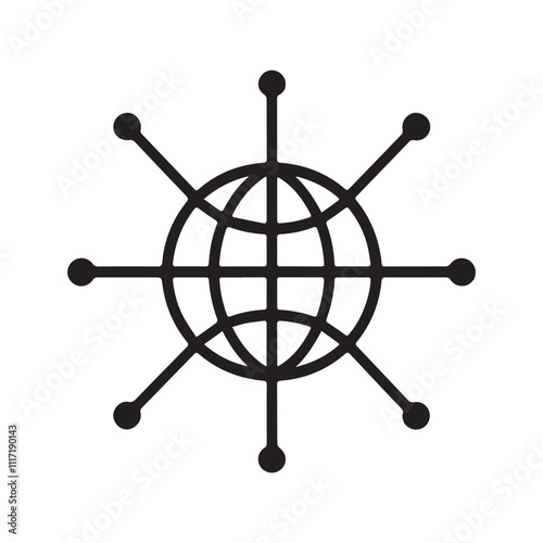 Hub spoke network connection vector design.