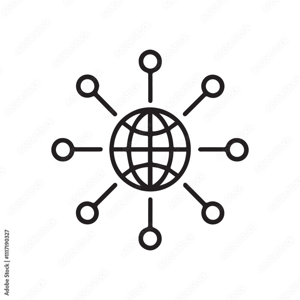 Hub spoke network connection vector design.