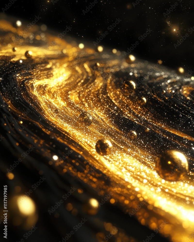 Golden nebula expanding in space a luminous cosmic artistic depiction of celestial beauty Golden nebula expanding in space a luminous cosmic artistic depiction of celestial beauty