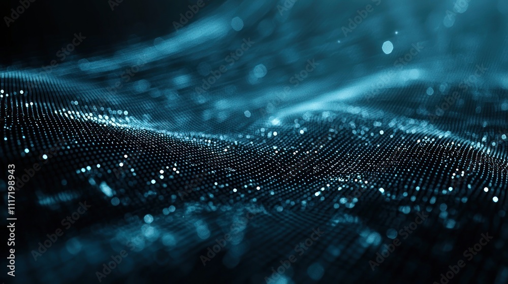 Abstract blue particle wave background. Abstract blue particle wave background.