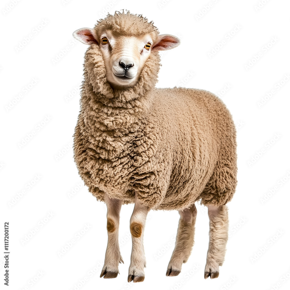 Fototapeta premium sheep isolated on white background
