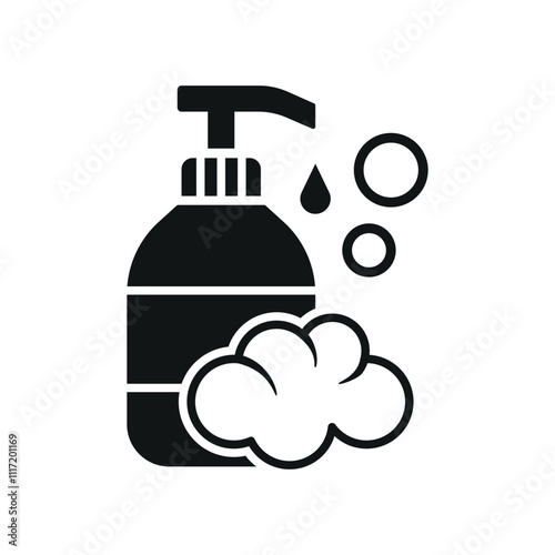 Liquid soap icon features clean lines and elegance, enhancing any digital concept.