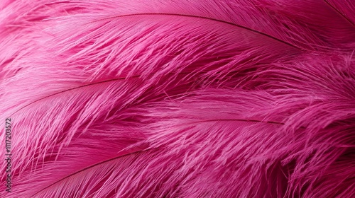 Vivid pink ostrich feathers background texture. Perfect for design projects needing a luxurious, soft feel. photo