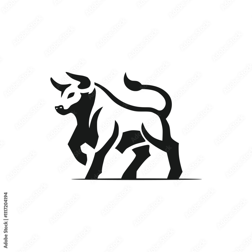 Fototapeta premium Bull Silhouette Logo
