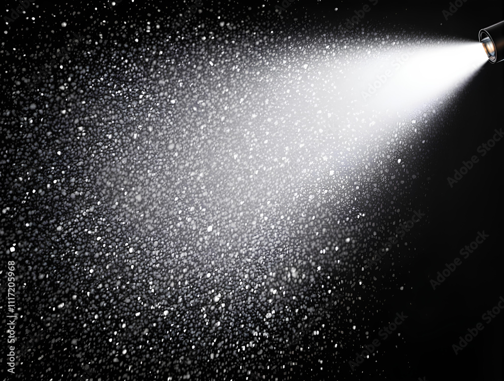 Obraz premium aerosol spray water, black background,spray water drop droplet steam fog air,Impact of a great wave on the volcanic rocks,spray water drop