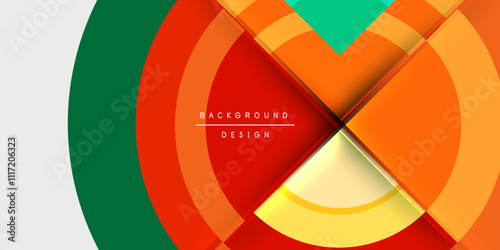 Target circle geometric abstract shapes. Vector Illustration For Wallpaper, Banner, Background, Card, Book Illustration, landing page
