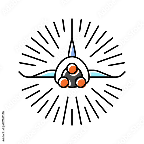 interstellar travel space exploration color icon vector. interstellar travel space exploration sign. isolated symbol illustration
