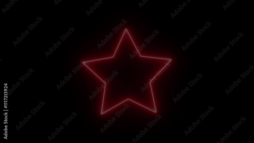 Neon light star frame loading icon animation. Neon light star frame loading icon animation.